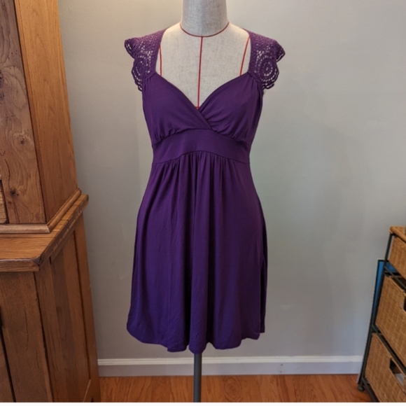 Buffalo David Bitton Dresses & Skirts - NWT Buffalo David Bitton Crochet Bodice Sun Dress Size Small Empire Waist Tie